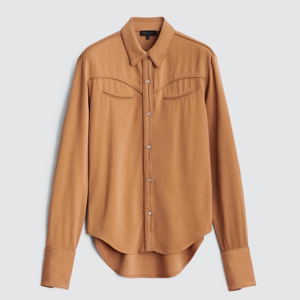Rag & bone Women’s stylish Camel Button Down Shirt